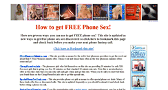 Desktop Screenshot of howtogetfreephonesex.com